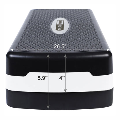 Adjustable Step Aerobics Platform - 4 to 6 in Height